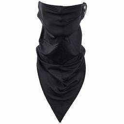 WXXM Ear Loops Face Cover Breathable Face Scarf Sun UV Protection Neck Gaiter 1 Piece Black