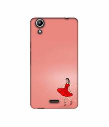 Amazon Brand - Solimo Designer Red Dress Lady 3D Printed Hard Back Case Mobile Cover for Micromax Canvas Selfie 2 Q340