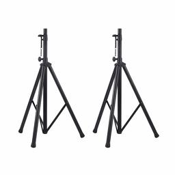 AmazonBasics Support pour haut-parleur réglable - 120 cm à 200 cm,Acier, lot de 2