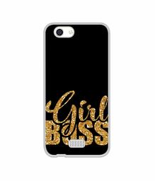 Amazon Brand - Solimo Designer Sparkle Girl Boss UV Printed Soft Back Case Mobile Cover for Lyf C451