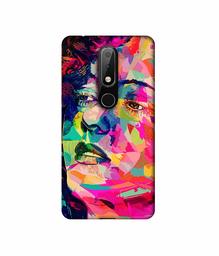 Amazon Brand - Solimo Designer Multicolor Lady Vector 3D Printed Hard Back Case Mobile Cover for Nokia 6.1 Plus