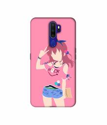 Amazon Brand - Solimo Designer Rock Lady Vector 3D Printed Hard Back Case Mobile Cover for Oppo A9 (2020)