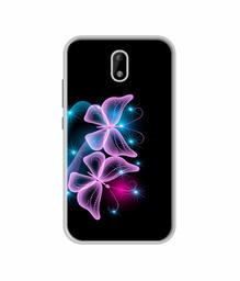 Amazon Brand - Solimo Designer Butterflies Neon Light UV Printed Soft Back Case Mobile Cover for Itel A23