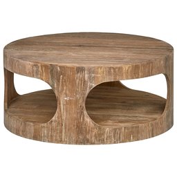 Amazon Brand – Stone & Beam Miramar Elm Wood Cutout Coffee Table, 39.4