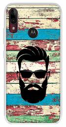 Amazon Brand - Solimo Designer Multicolor Beard Man Black Printed Soft Back Case Mobile Cover for Motorola Moto E6s / Motorola Moto E6 Plus