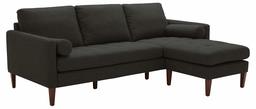 Amazon Brand – Rivet Aiden Mid-Century Sectional with Tapered Wood Legs, 86