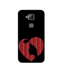 Amazon Brand - Solimo Designer Heart Shape Lady with Glitter 3D Printed Hard Back Case Mobile Cover for Huawei G8