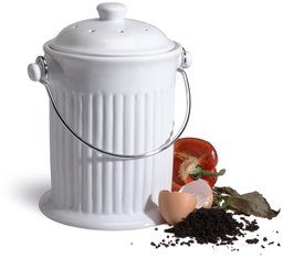 Pinzon 1-Gallon Ceramic Compost Pail