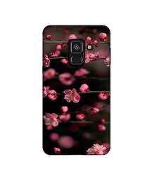 Amazon Brand - Solimo Designer Pink Flowers UV Printed Soft Back Case Mobile Cover for Samsung Galaxy A8 Plus