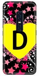 Amazon Brand - Solimo Designer Heart Pattern Alphabet-D 3D Printed Hard Back Case Mobile Cover for Vivo V17 Pro