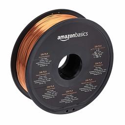 AmazonBasics SILK PLA 3D Printer Filament, 1.75mm, Copper, 1 kg Spool (2.2 lbs)