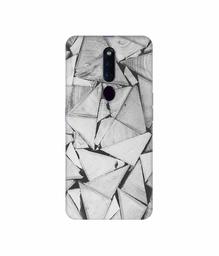 Amazon Brand - Solimo Designer Wooden Triangles 3D Printed Hard Back Case Mobile Cover for Oppo F11 Pro