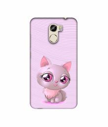 Amazon Brand - Solimo Designer Cute Pink Cat 3D Printed Hard Back Case Mobile Cover for Gionee X1