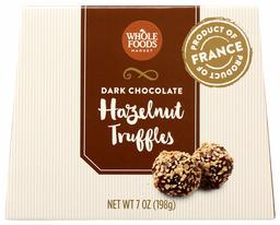 Whole Foods Market, Limited Edition Truffles, Dark Chocolate Hazelnut, 7 Ounce