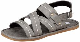 Amazon Brand - Symbol Men's Grey Sandals-8 (AZ-KY-314A)