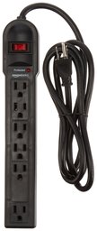 AmazonBasics 6-Outlet Surge Protector Power Strip, 6-Foot Long Cord, 790 Joule