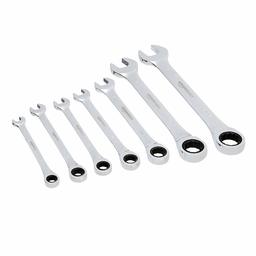 AmazonBasics High Torque Gear Wrench Set, 7 Pieces