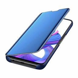 Amazon Brand - Solimo Protective Clear View flip Cover for Honor 9X (Blue)