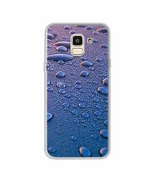 Amazon Brand - Solimo Designer Water Drops UV Printed Soft Back Case Mobile Cover for Samsung Galaxy J6