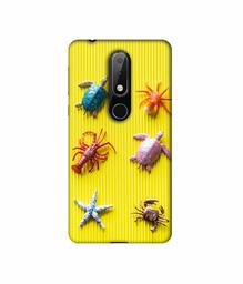 Amazon Brand - Solimo Designer Sea Animals 3D Printed Hard Back Case Mobile Cover for Nokia 6.1 Plus