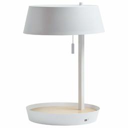 Amazon Brand – Rivet Modern Table Lamp with USB and Bulb, 18