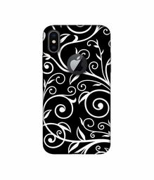 Amazon Brand - Solimo Designer Flower Patterns 3D Printed Hard Back Case Mobile Cover for Apple iPhone X (Logo Cut)