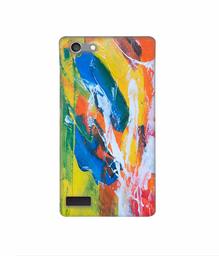 Amazon Brand - Solimo Designer Multicolor Paint On Wall 3D Printed Hard Back Case Mobile Cover for Oppo Neo 7