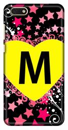 Amazon Brand - Solimo Designer Heart Pattern Alphabet-M 3D Printed Hard Back Case Mobile Cover for Huawei Honor 7S