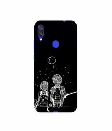 Amazon Brand - Solimo Designer Couples Sitting at Dark 3D Printed Hard Back Case Mobile Cover for Xiaomi Redmi Note 7