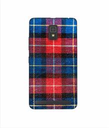 Amazon Brand - Solimo Designer Check Cloth 3D Printed Hard Back Case Mobile Cover for Lenovo A6600