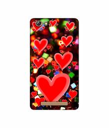 Amazon Brand - Solimo Designer Heart Texture on Glitters 3D Printed Hard Back Case Mobile Cover for Gionee Marathon M5 lite