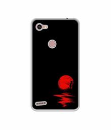 Amazon Brand - Solimo Designer Red Moon UV Printed Soft Back Case Mobile Cover for Spice F302