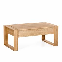 Amazon Brand - Alkove Hayes Hidden Storage Coffee Table, 110 x 60 x 46cm, Wild Oak