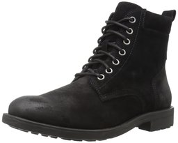 Amazon Brand - 206 Collective Men's Denny Lace-up Motorcycle Boot, Black Burnish, 7.5 D US