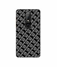 Amazon Brand - Solimo Designer White Pattern 3D Printed Hard Back Case Mobile Cover for Nokia 6.1 Plus