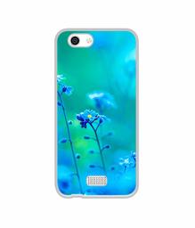 Amazon Brand - Solimo Designer Blue Flower UV Printed Soft Back Case Mobile Cover for Lyf C451