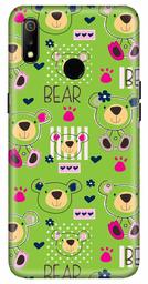 Amazon Brand - Solimo Designer Bear Pattern 3D Printed Hard Back Case Mobile Cover for Realme 3 / Realme 3i