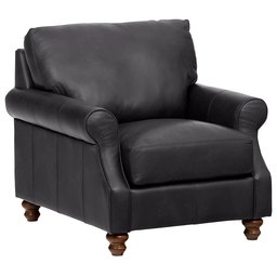 Amazon Brand – Stone & Beam Charles Classic Oversized Leather Chair, 39