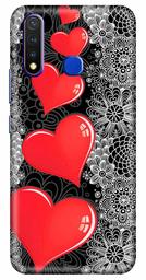 Amazon Brand - Solimo Designer Five Heart Design 3D Printed Hard Back Case Mobile Cover for Vivo Y19 / Vivo U20