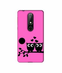 Amazon Brand - Solimo Designer Love Birds Vector 3D Printed Hard Back Case Mobile Cover for Nokia 6.1 Plus