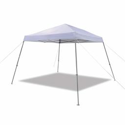 AmazonBasics Outdoor Pop Up Canopy, 8ft x 8ft Top Slant Leg with Wheeled Carry, White