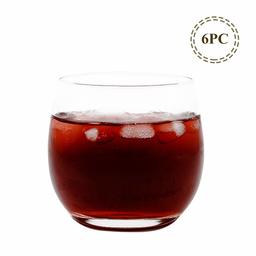 Umi.by Amazon Verres à eau Résistant à la Chaleur Tasses à Lot de 6 Verres Pour Vin, Jus, Eau, Whiskey 400ml