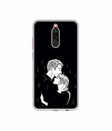 Amazon Brand - Solimo Designer Couples Standing in Rain UV Printed Soft Back Case Mobile Cover for Mi Redmi 8