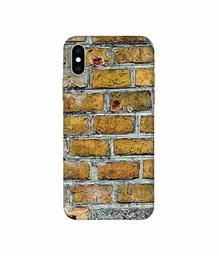 Amazon Brand - Solimo Designer Yellowesh Brick Texture 3D Printed Hard Back Case Mobile Cover for Apple iPhone Xs Max