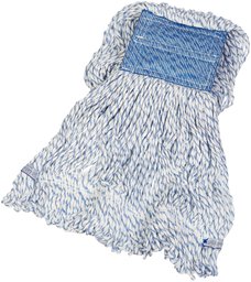 AmazonBasics loop-end finitura rayon mop Head, 12,7 cm con fascia, S, Blue/White