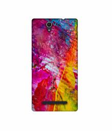 Amazon Brand - Solimo Designer Multicolour Texture 3D Printed Hard Back Case Mobile Cover for Sony Xperia C3 Dual