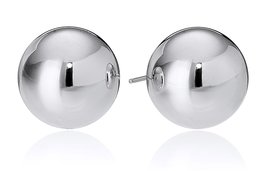 Sterling Silver 10mm Polished Ball Studs