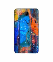 Amazon Brand - Solimo Designer Blue and Orange Brush 3D Printed Hard Back Case Mobile Cover for Microsoft Lumia 650