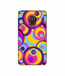 Amazon Brand - Solimo Designer Multicolor Circle 3D Printed Hard Back Case Mobile Cover for Samsung Galaxy A8 Plus