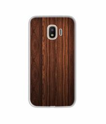 Amazon Brand - Solimo Designer Wooden Texture UV Printed Soft Back Case Mobile Cover for Samsung Galaxy J4